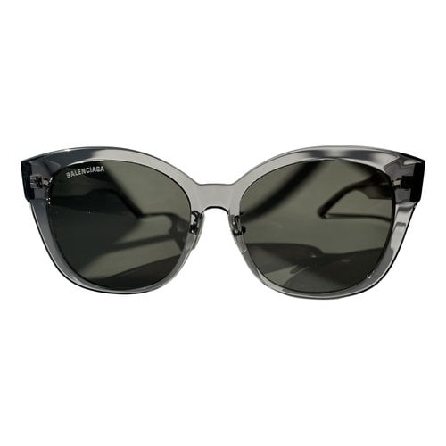 Pre-owned Balenciaga Oversized Sunglasses In Grey