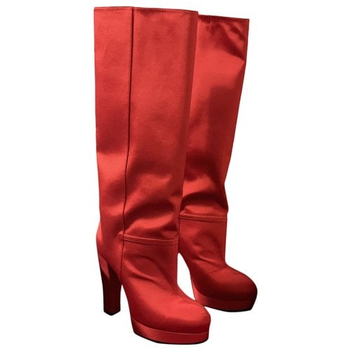 Pre-owned Gucci Boots In Red