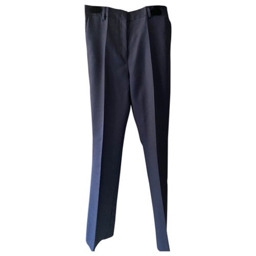 Pre-owned Vionnet Silk Trousers In Blue