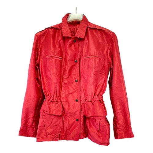 Pre-owned Bottega Veneta Silk Jacket In Red
