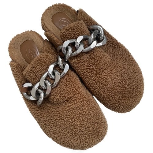 Pre-owned Ash Faux Fur Sandals In Camel