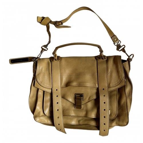 Pre-owned Proenza Schouler Ps1 Leather Handbag In Yellow