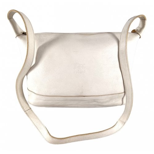 Pre-owned Il Bisonte Leather Handbag In White