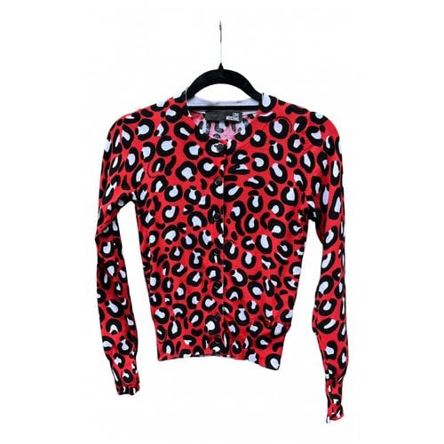 Pre-owned Moschino Love Cardigan In Red