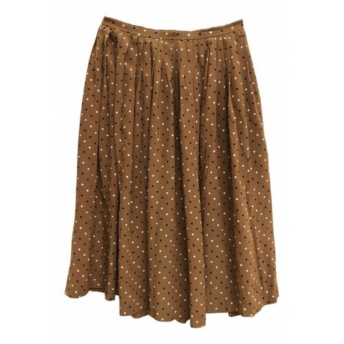 Pre-owned Steven Alan Silk Mid-length Skirt In Brown