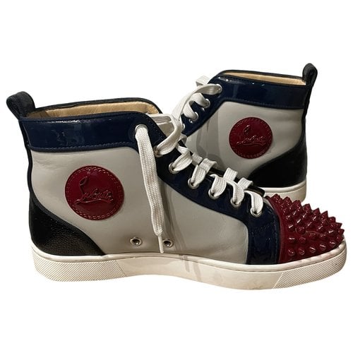 Pre-owned Christian Louboutin Patent Leather Trainers In Multicolour