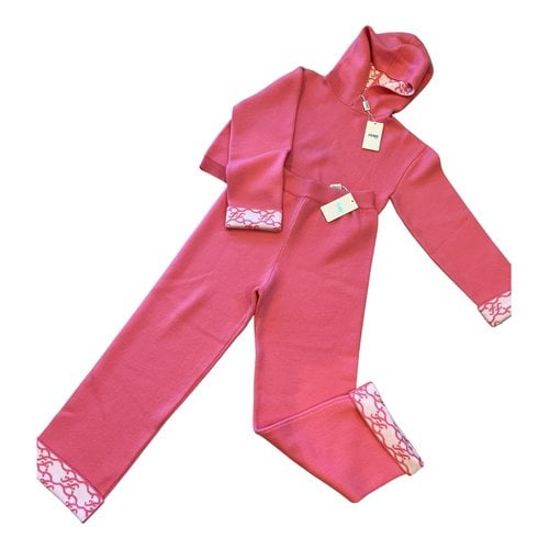 Pre-owned Fendi Wool Trousers In Pink