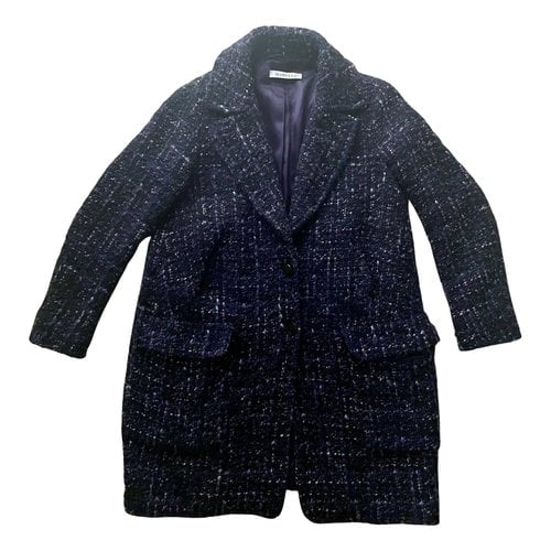 Pre-owned Marella Tweed Coat In Purple