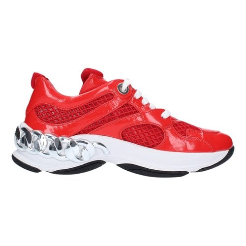 Pre-owned Casadei Patent Leather Trainers In Red
