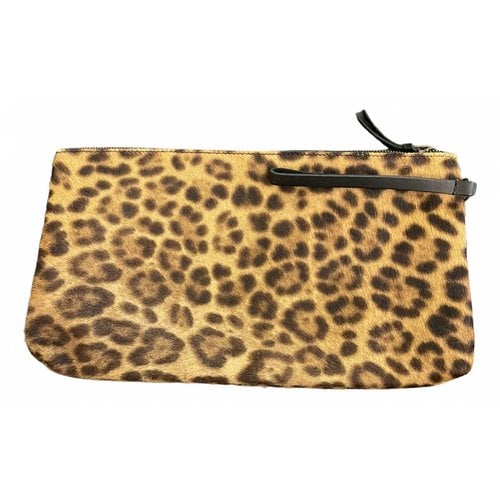 Pre-owned Forte Forte Pony-style Calfskin Clutch Bag In Multicolour