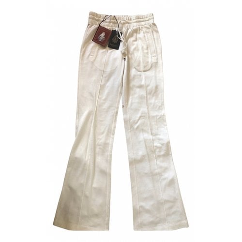 Pre-owned Dondup Large Pants In White