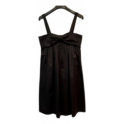 Pre-owned Tara Jarmon Silk Mid-length Dress In Black