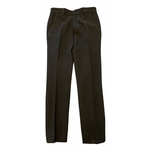 Pre-owned Miu Miu Wool Carot Pants In Black