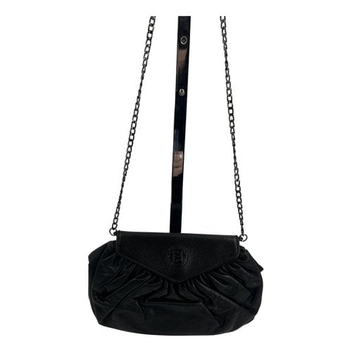 Pre-owned Fendi Leather Crossbody Bag In Black