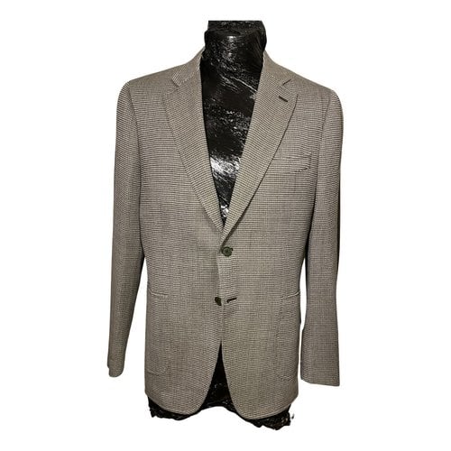 Pre-owned Isaia Wool Vest In Grey