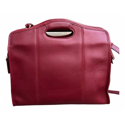 Pre-owned Coach Leather Satchel In Red