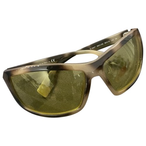 Pre-owned Burberry Oversized Sunglasses In Yellow