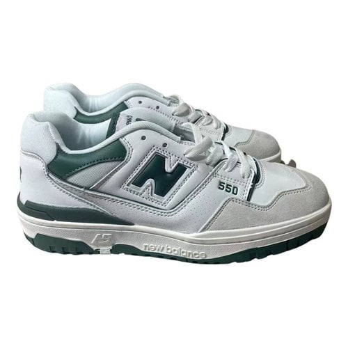 Pre-owned New Balance 550 Leather Trainers In Green