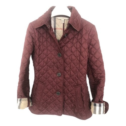 Pre-owned Burberry Jacket In Burgundy
