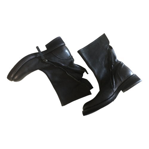 Pre-owned Bruno Bordese Leather Ankle Boots In Black