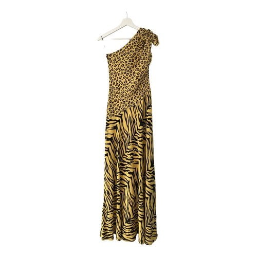 Pre-owned Moschino Cheap And Chic Silk Maxi Dress In Yellow