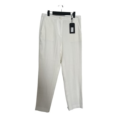 Pre-owned Rag & Bone Straight Pants In White