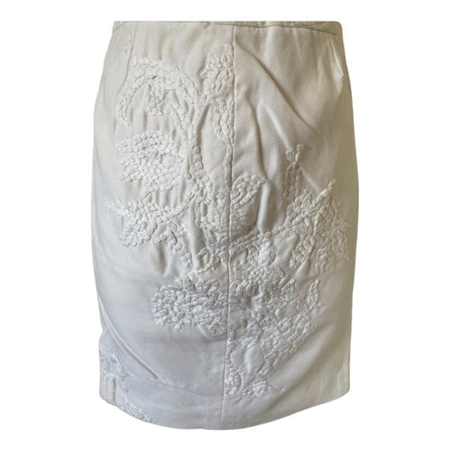 Pre-owned Christian Lacroix Mid-length Skirt In White