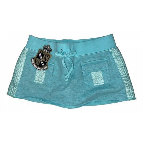 Pre-owned Juicy Couture Mini Skirt In Turquoise