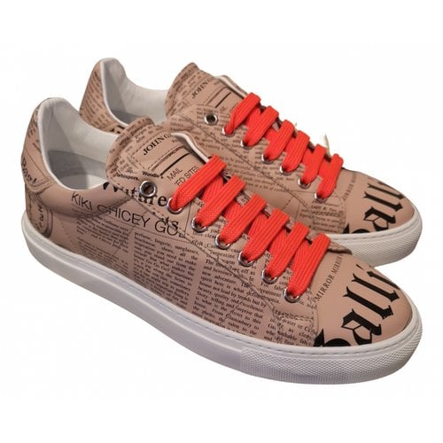 Pre-owned John Galliano Leather Trainers In Multicolour