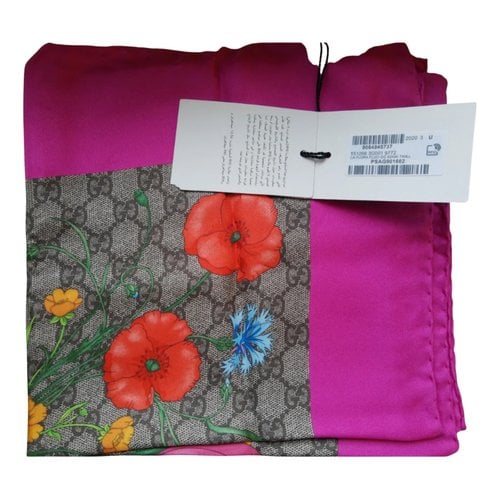 Pre-owned Gucci Silk Scarf In Multicolour