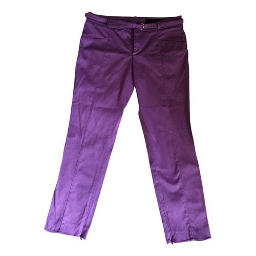 Pre-owned Gucci Slim Pants In Purple