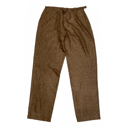 Pre-owned La Perla Trousers In Brown