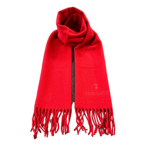 Pre-owned Trussardi Wool Scarf & Pocket Square In Red
