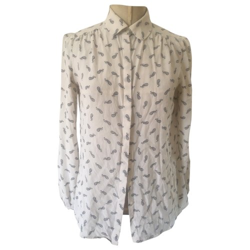 Pre-owned Tommy Hilfiger Silk Blouse In White