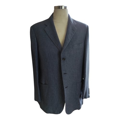 Pre-owned Burberry Linen Vest In Blue