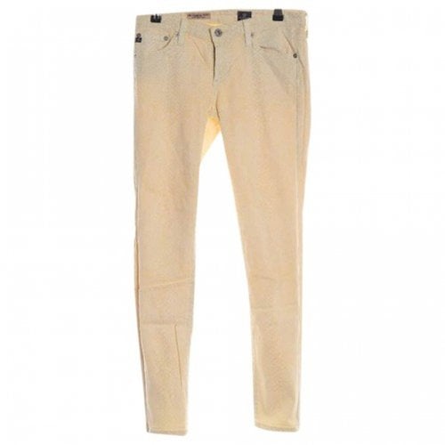 Pre-owned Ag Boyfriend Jeans In Yellow