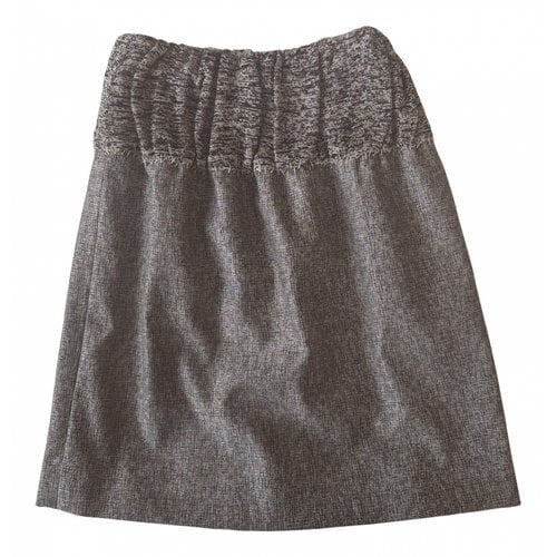 Pre-owned Saint Laurent Wool Mid-length Skirt In Grey