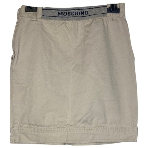 Pre-owned Moschino Skirt In Beige