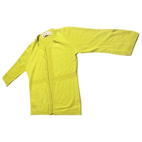 Pre-owned Marni Cashmere Cardigan In Yellow