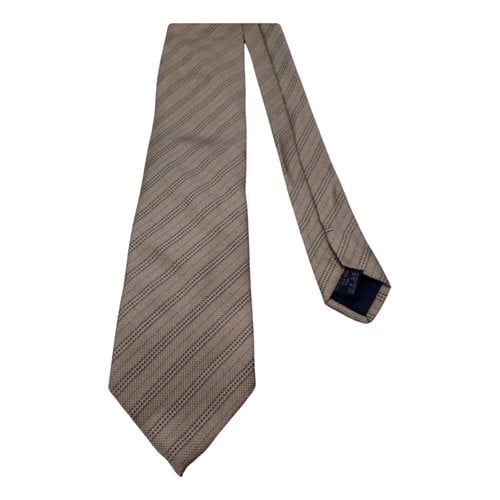 Pre-owned Burberry Silk Tie In Brown