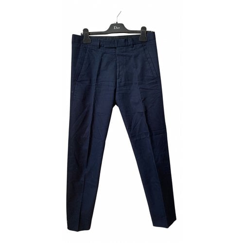 Pre-owned Dior Trousers In Navy