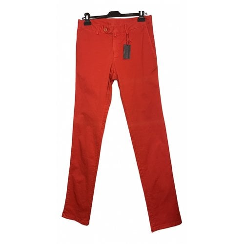 Pre-owned Isaia Trousers In Orange