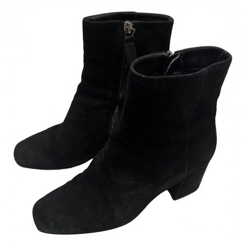 Pre-owned Aquatalia Ankle Boots In Black