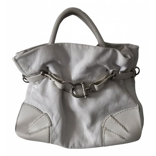 Pre-owned Sonia Rykiel Martha Leather Handbag In White