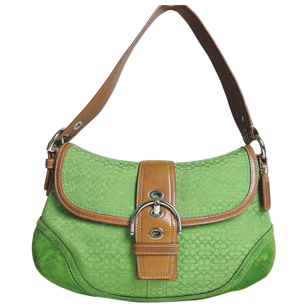 Pre-owned Coach Leather Handbag In Green | ModeSens