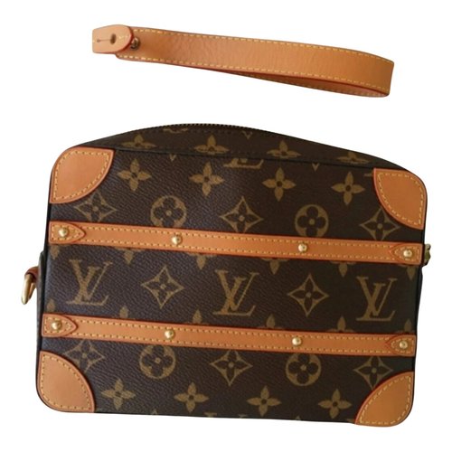 Pre-owned Louis Vuitton Soft Trunk Mini Cloth Satchel In Brown