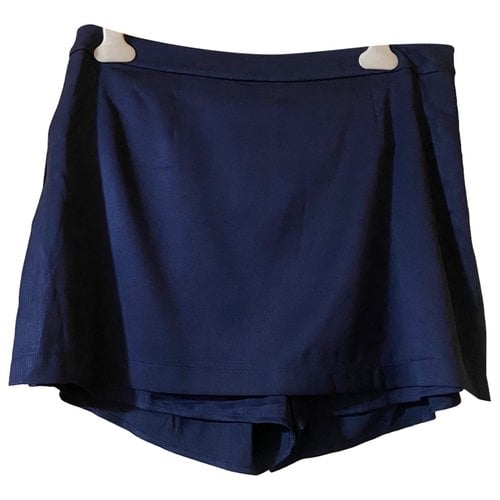 Pre-owned Alexander Wang Silk Mini Skirt In Blue