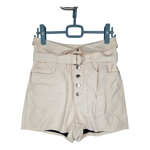 Pre-owned Iro Leather Shorts In Beige