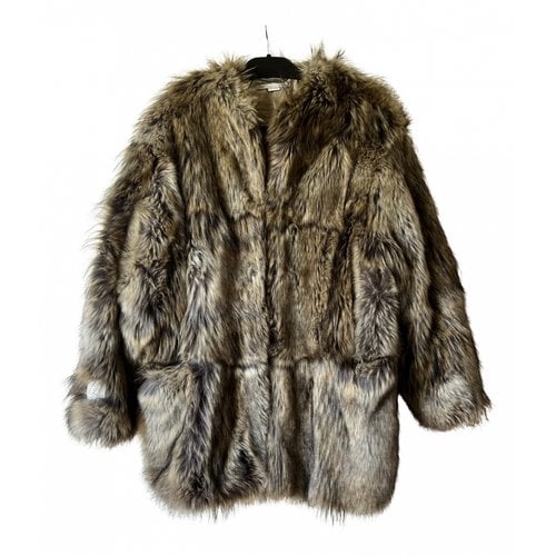 Pre-owned Stella Mccartney Faux Fur Coat In Brown