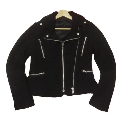 Pre-owned Moussy Wool Jacket In Black